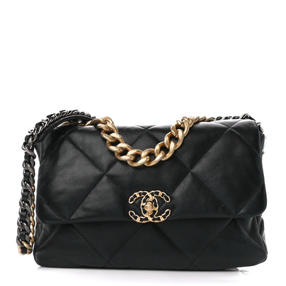 Chanel Lambskin Quilted Medium Chanel 19 Flap Black 1 of 11