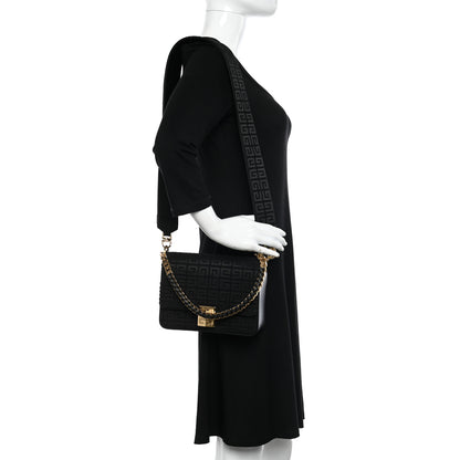 Givenchy Canvas Woven Embroidered Medium 4G Bag With Chain Black 3 of 9