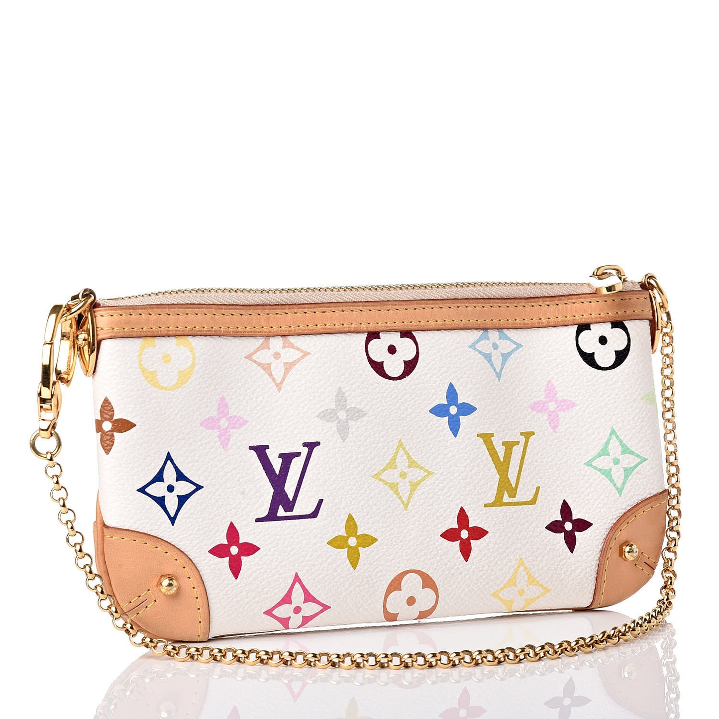 Monogram Multicolor Pochette Milla MM White