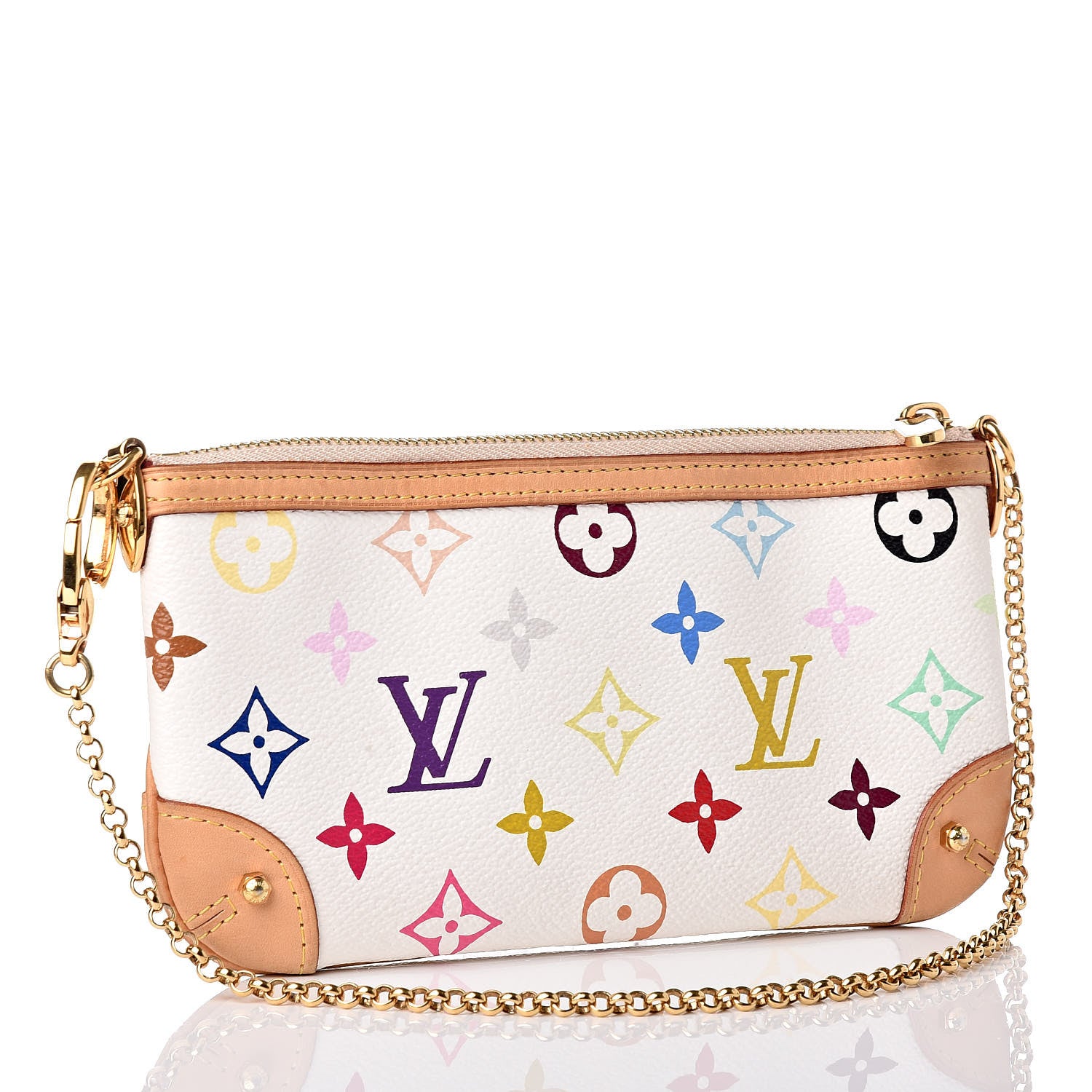 Louis Vuitton Monogram Multicolor Pochette Milla MM White 3 of 10