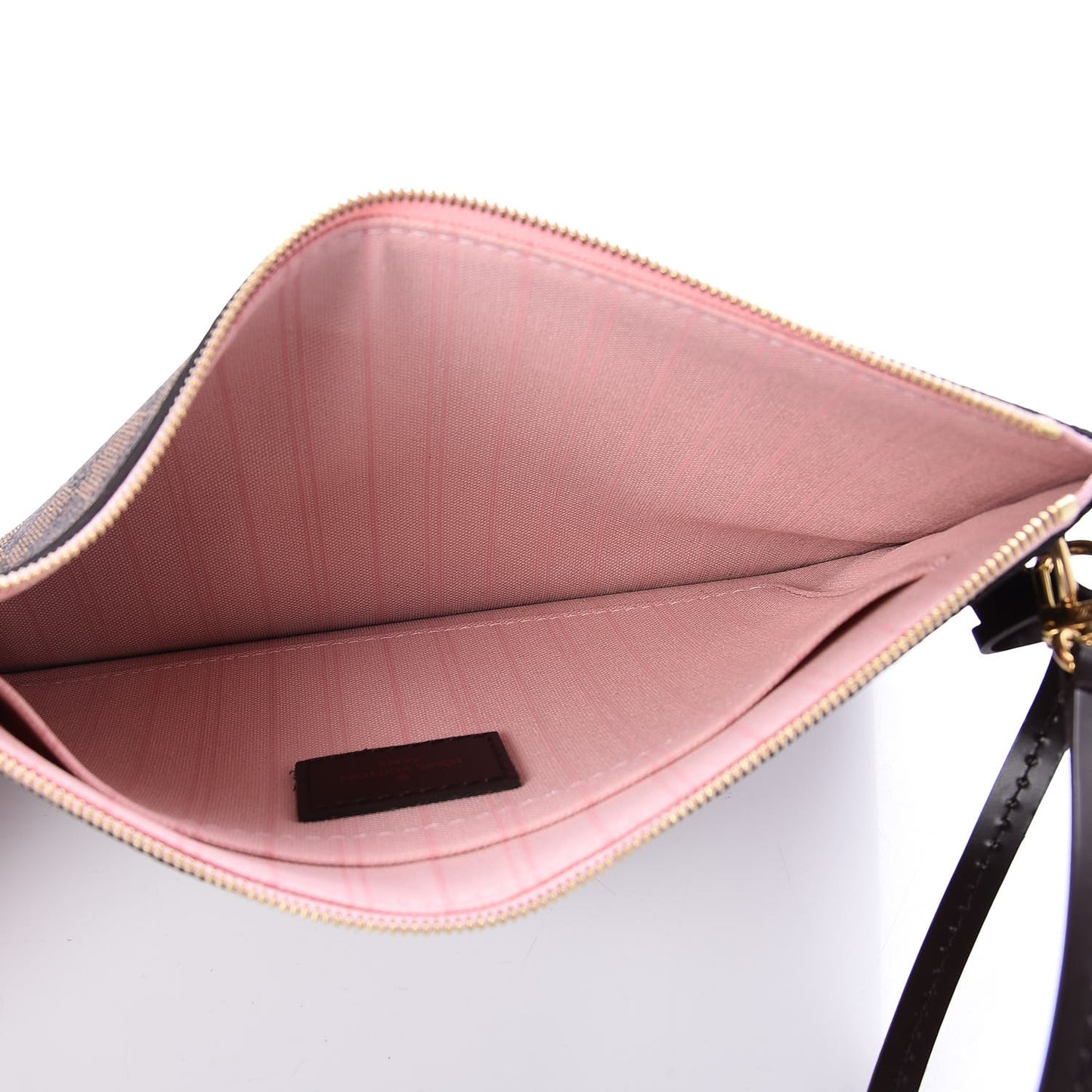 Damier Ebene Neverfull MM GM Pochette Rose Ballerine