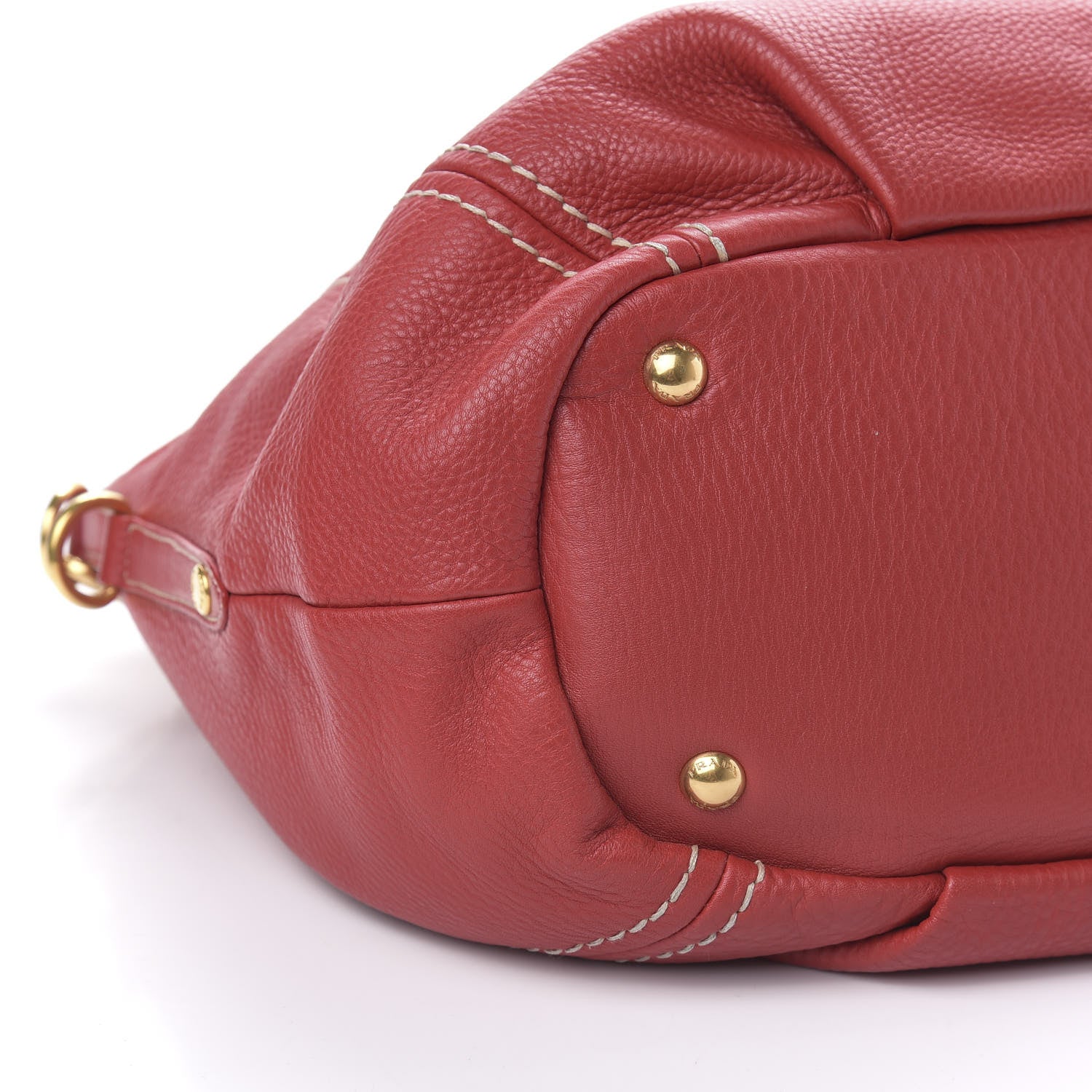 Prada Vitello Daino Satchel Fuoco 8 of 10