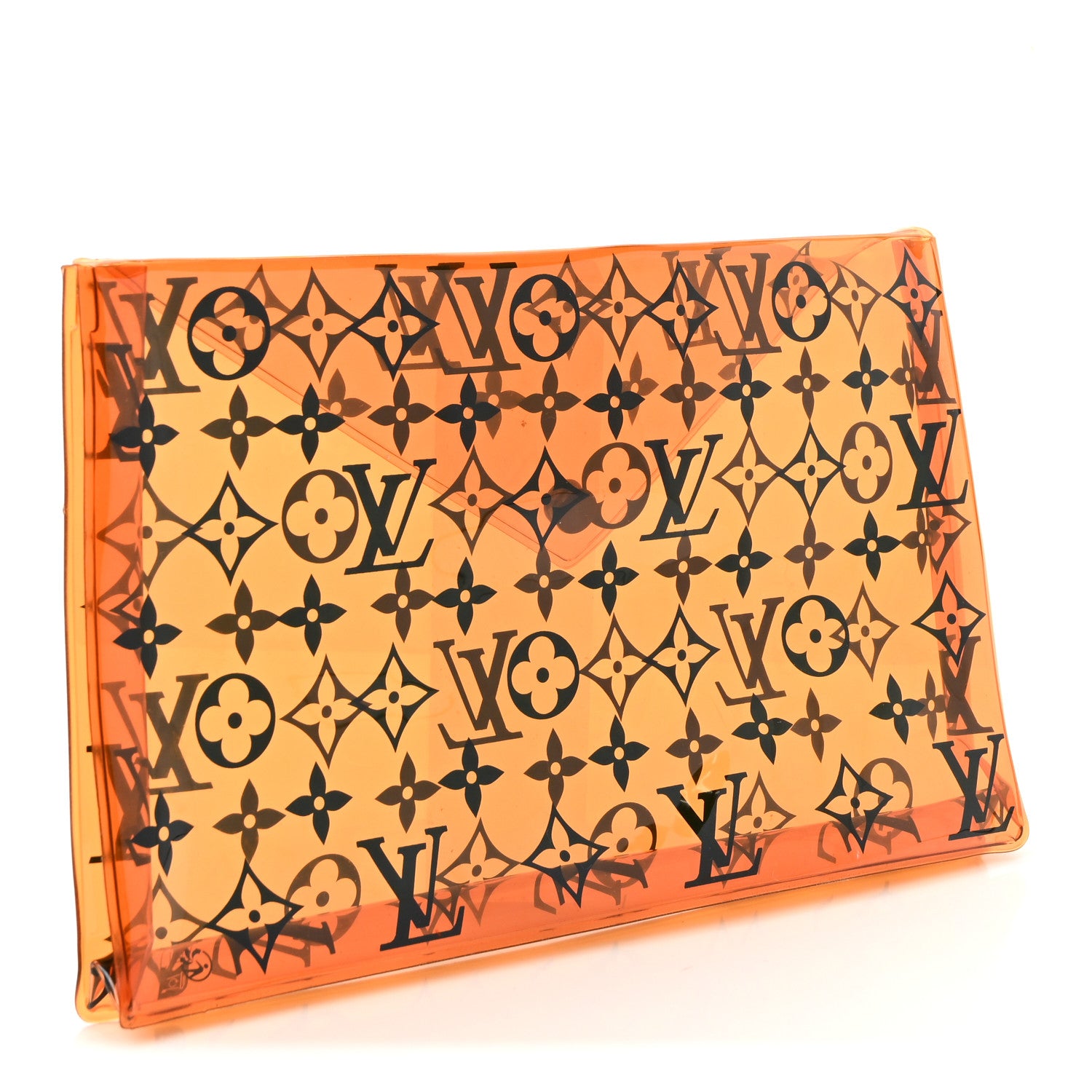 Louis Vuitton PVC Monogram Printed Envelope Pouch Orange 4 of 10