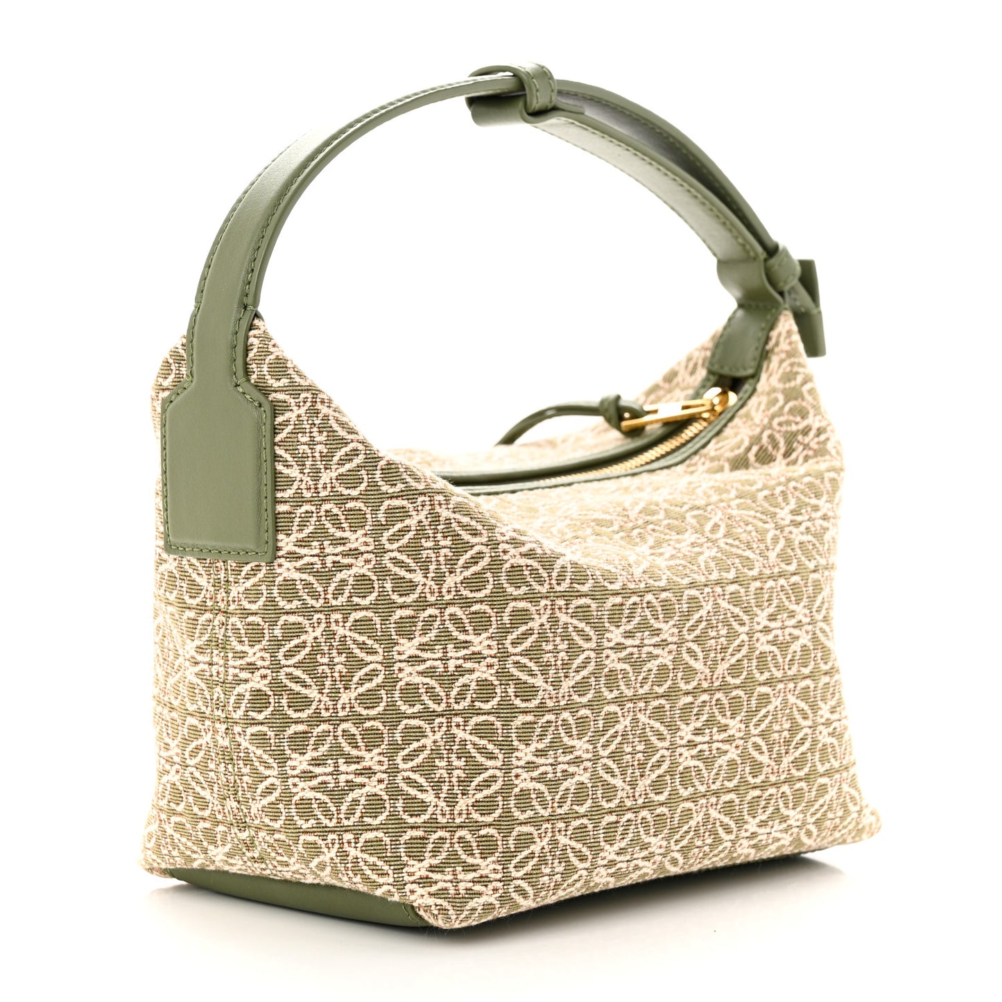 Jacquard Anagram Calfskin Small Cubi Bag Avocado Green