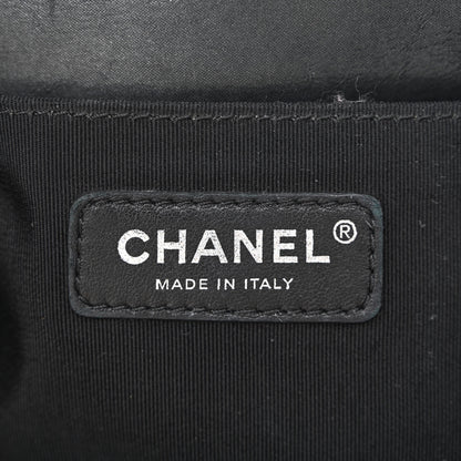 Chanel Iridescent Calfskin Embellished Double Stitch Medium Boy Flap Black 6 of 11