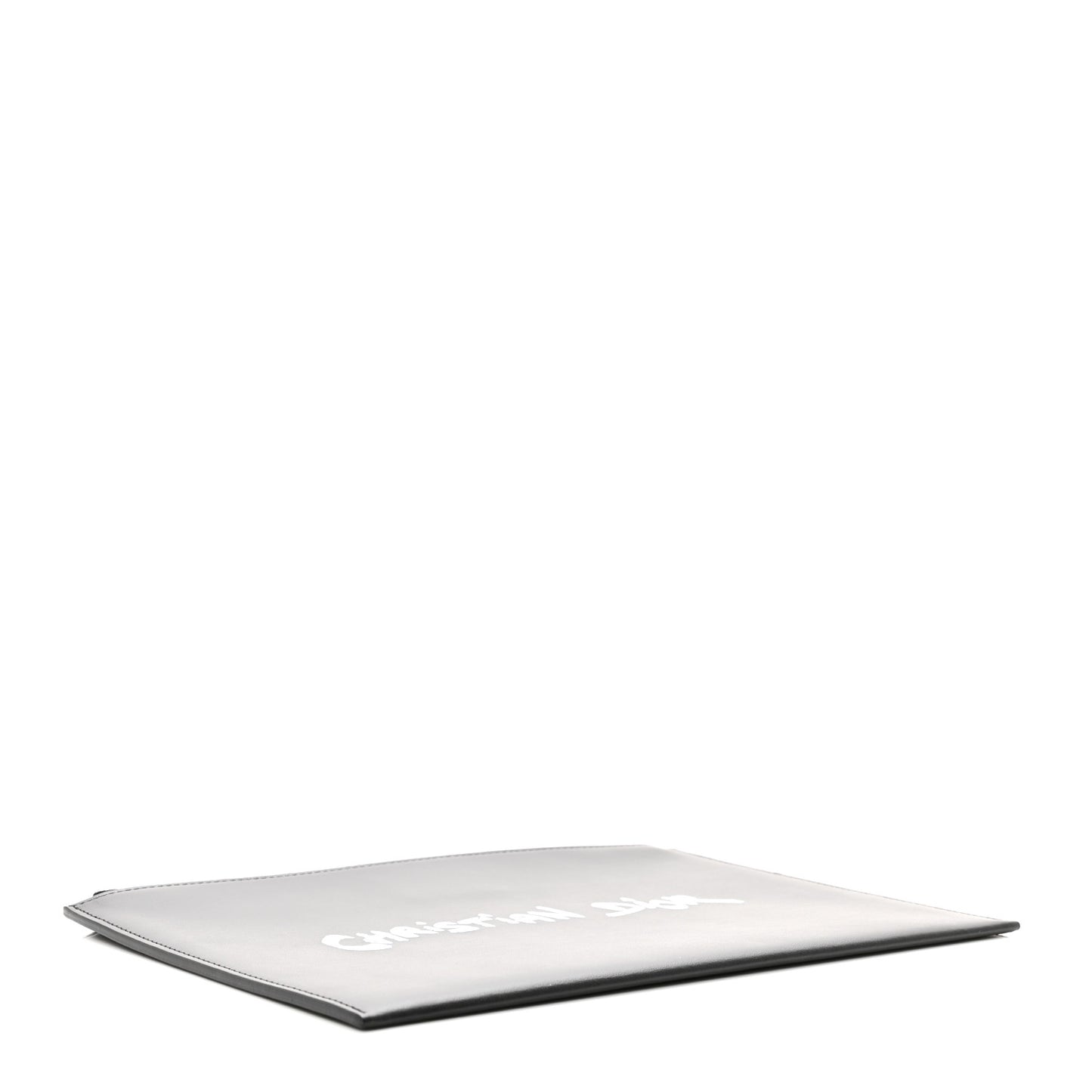 Calfskin Homme Zip Flat Pouch Black