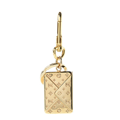 Louis Vuitton Love Note Envelope Bag Charm Key Holder Gold 1 of 4
