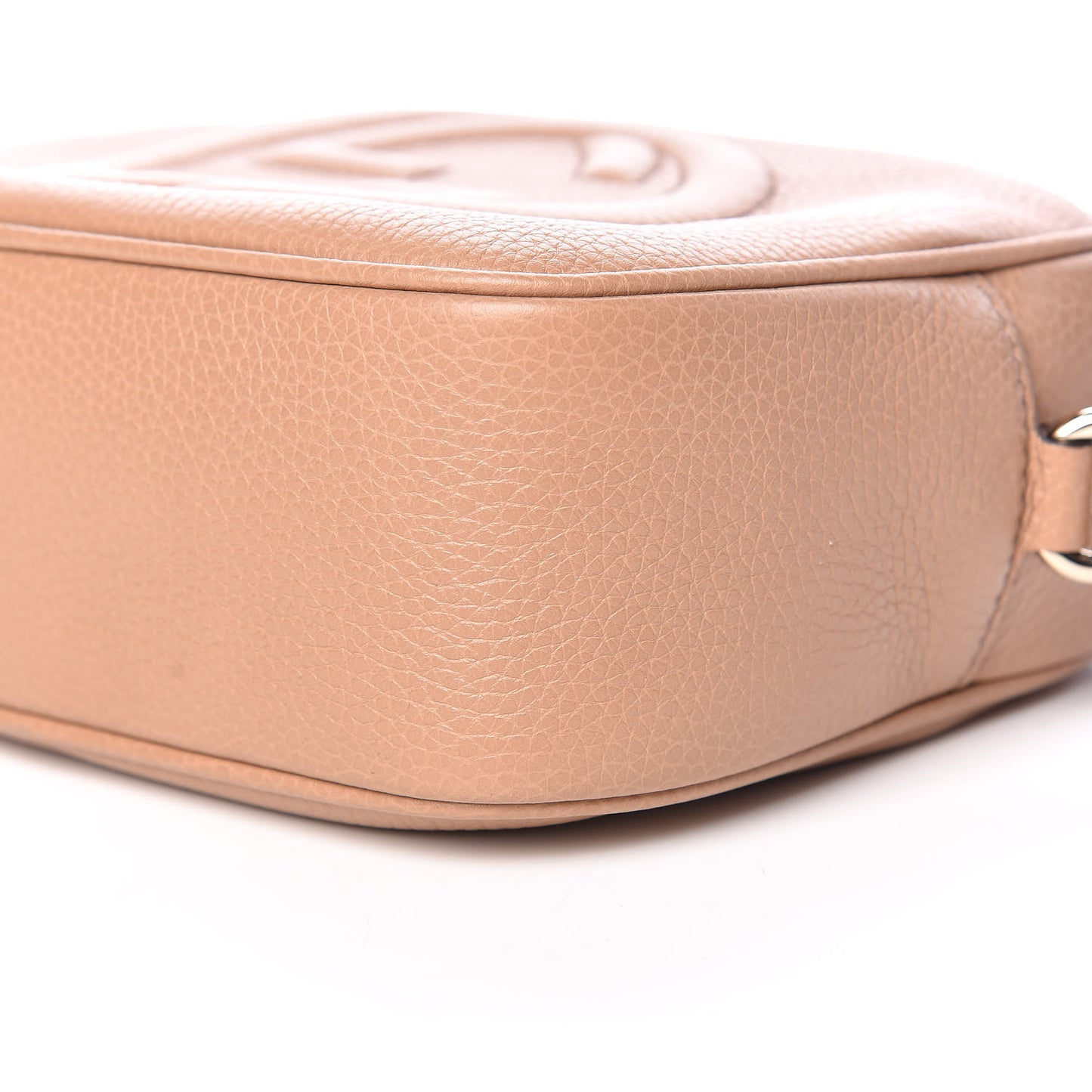 Pebbled Calfskin Small Soho Disco Bag Camelia