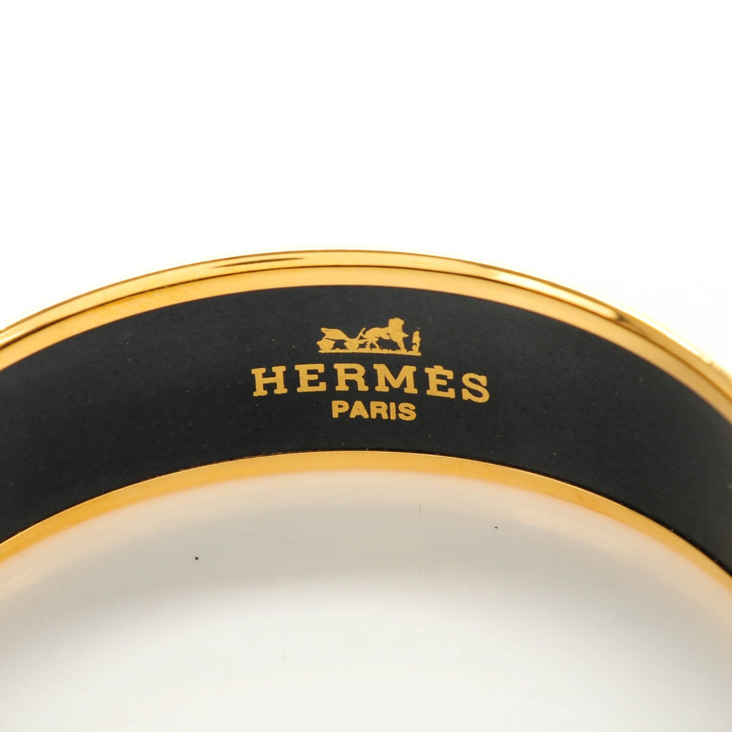 Hermes Enamel Printed Horses Wide Bracelet 65 4 of 6