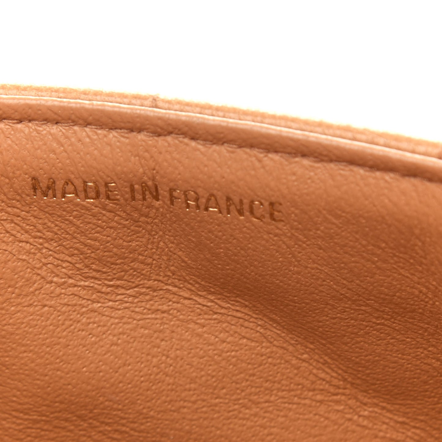 Lambskin East West Chocolate Bar Flap Beige
