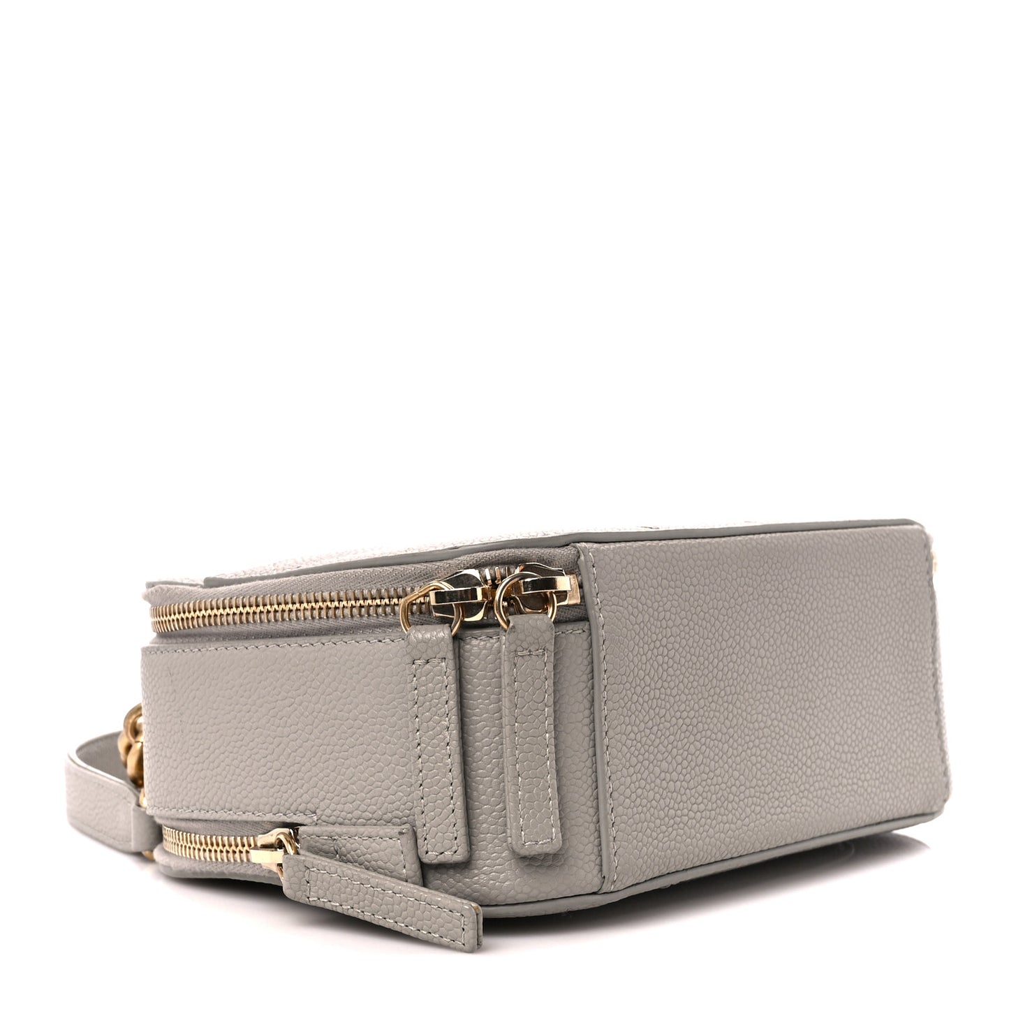 Caviar Quilted Small Camera Case Grey