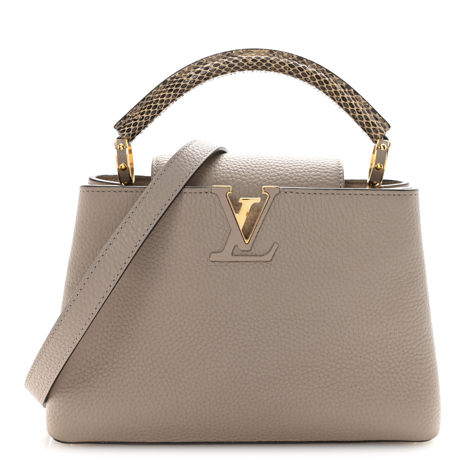 Louis Vuitton Taurillon Ayers Capucines BB Galet 1 of 13