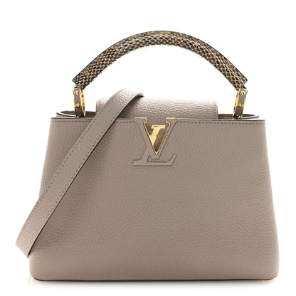 Louis Vuitton Taurillon Ayers Capucines BB Galet 1 of 13
