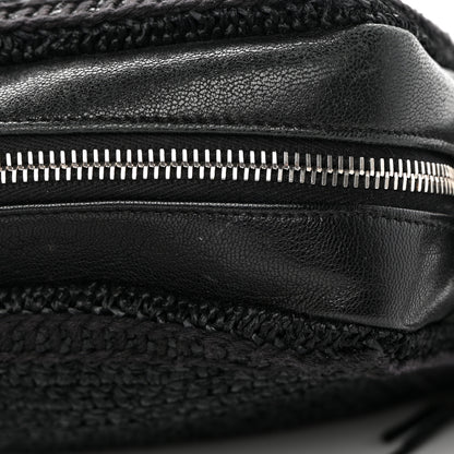 Saint Laurent Raffia Canvas Monogram Lou Camera Bag Black 12 of 15