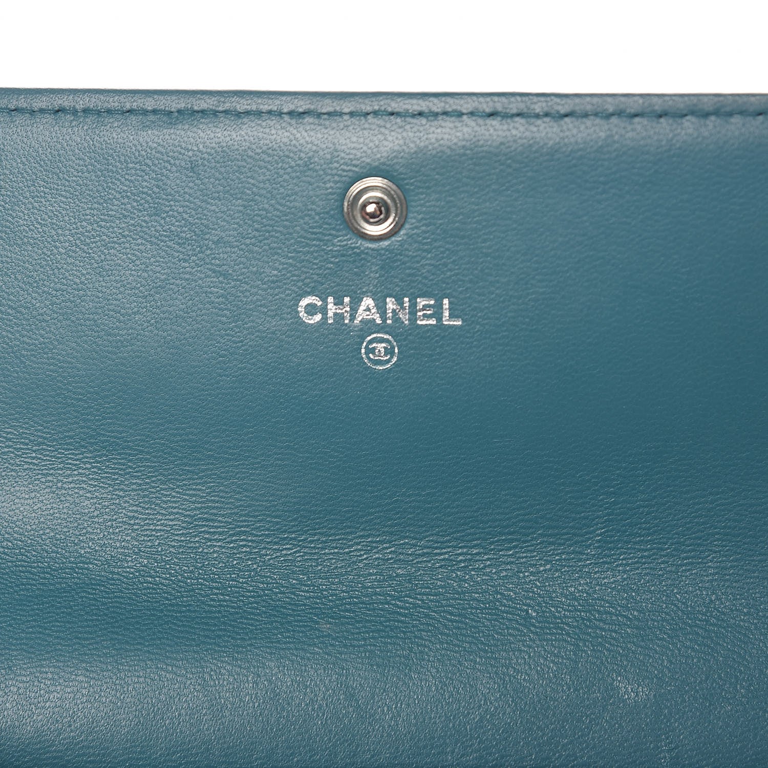 Chanel Lambskin Quilted Boy Flap Wallet Turquoise 7 of 10