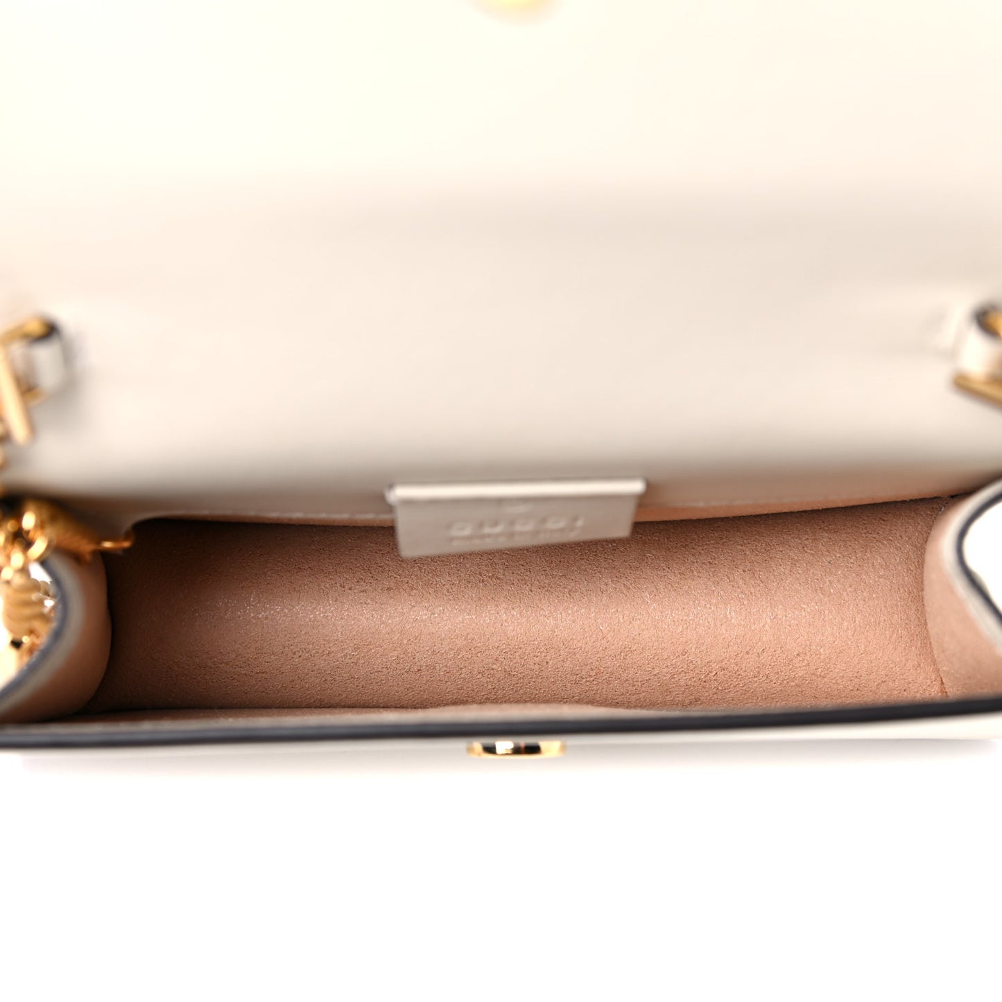 Calfskin Super Mini Sylvie Chain Shoulder Bag White