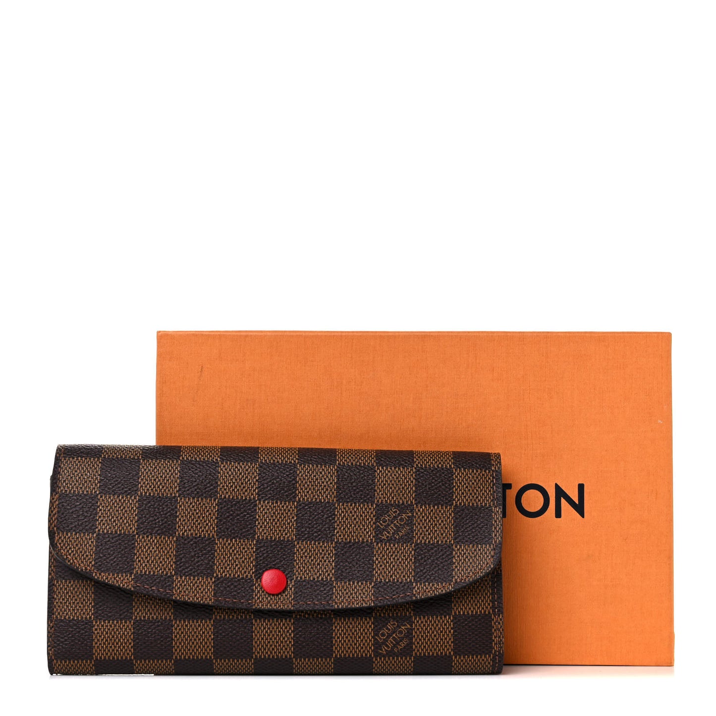 Damier Ebene Emilie Wallet Red