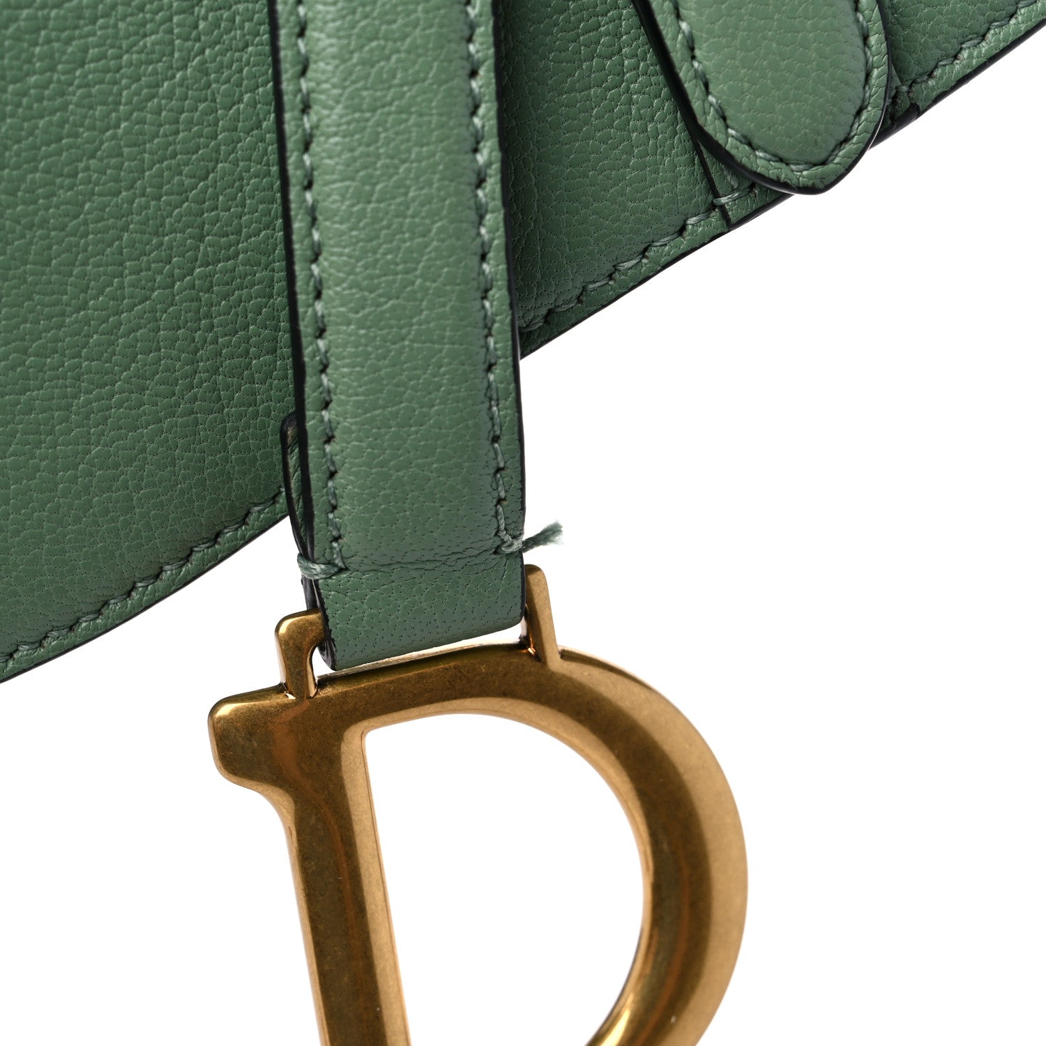 Christian Dior Calfskin Mini Saddle Bag Green 9 of 10