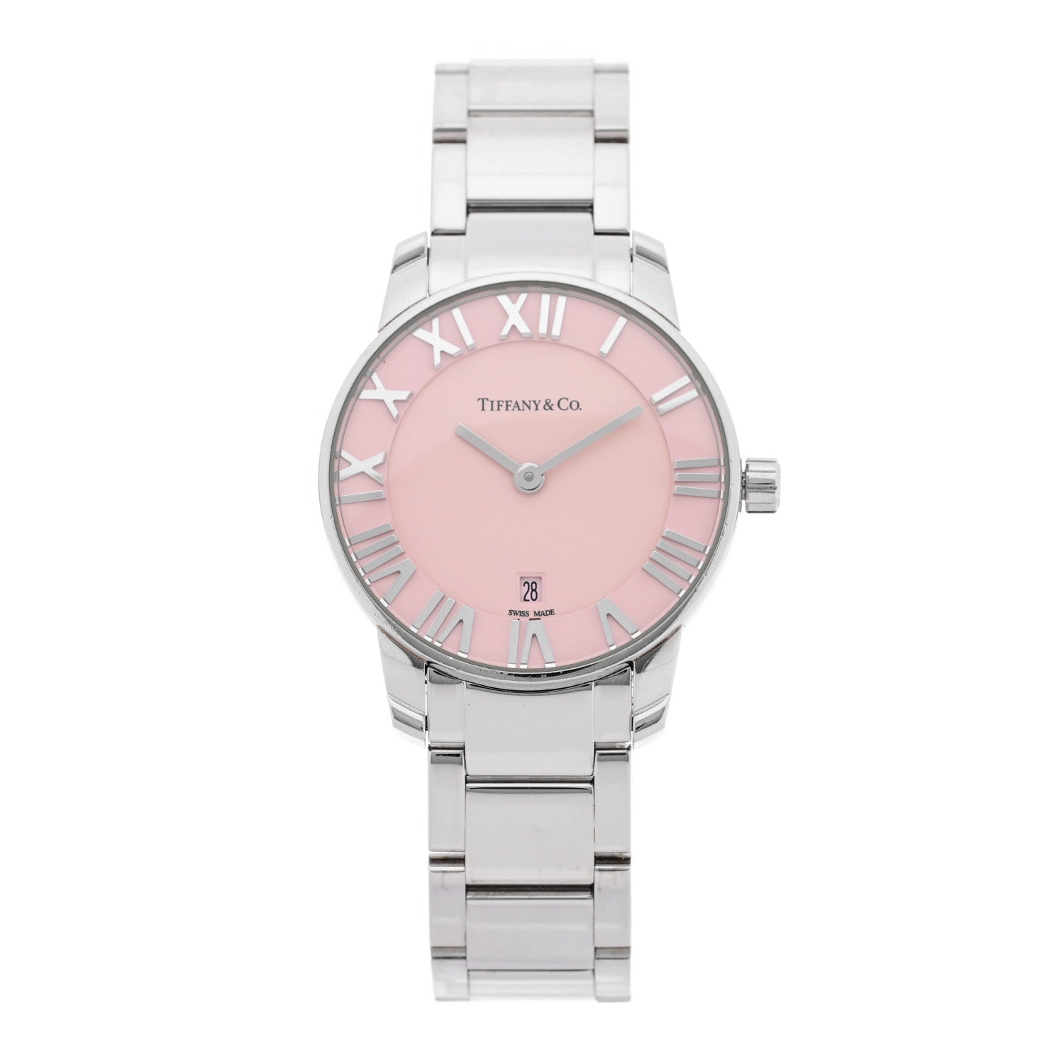 Tiffany Stainless Steel 29mm Atlas 2-Hand Quartz Watch Pink 1 of 4