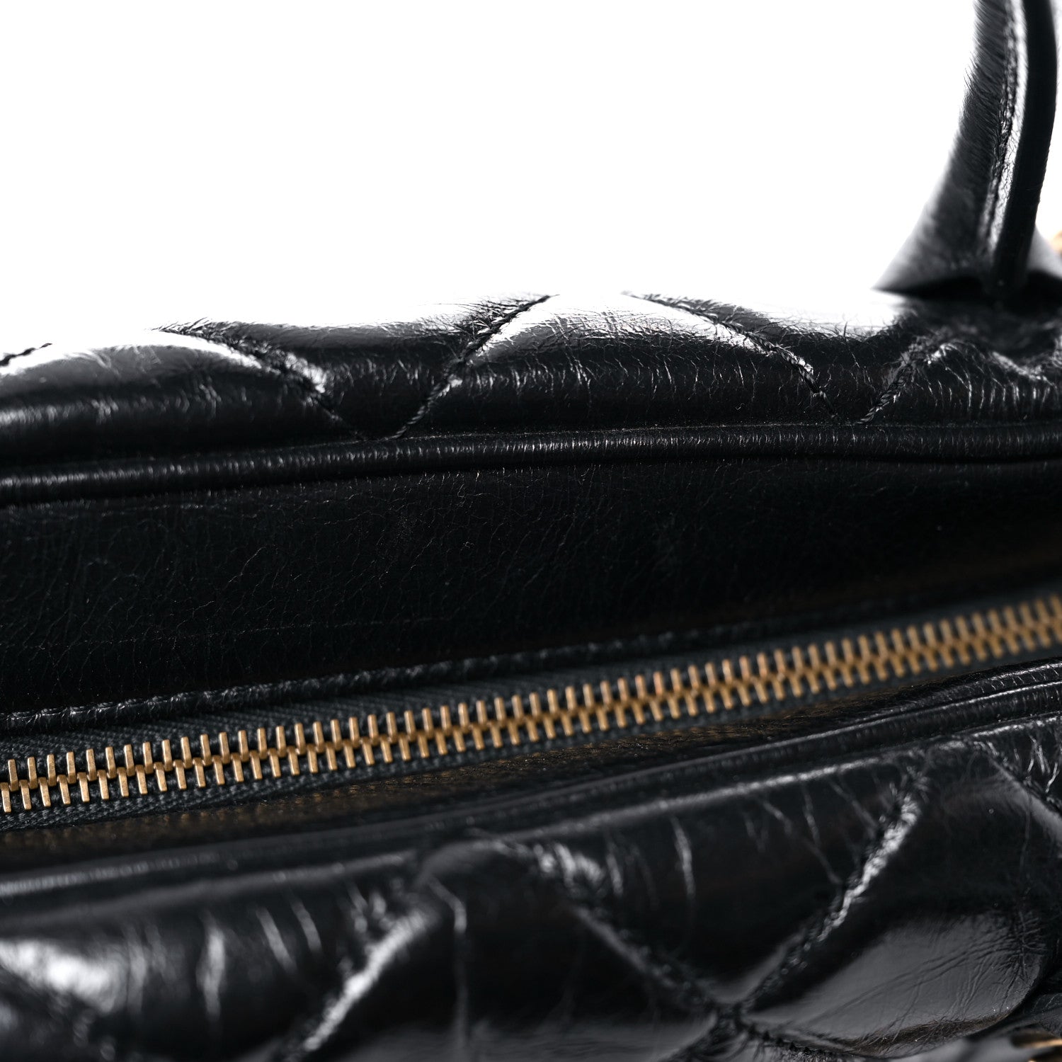 Chanel Glazed Calfskin Castle Rock Bowling Bag Black 19 of 19