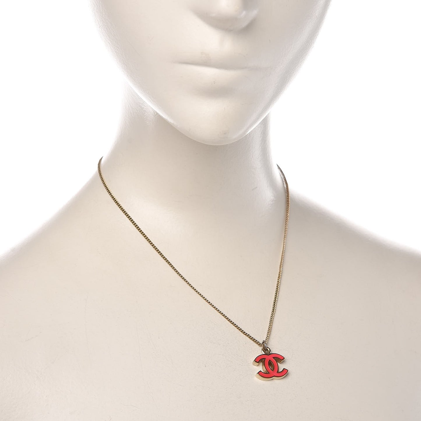 Resin CC Necklace Coral