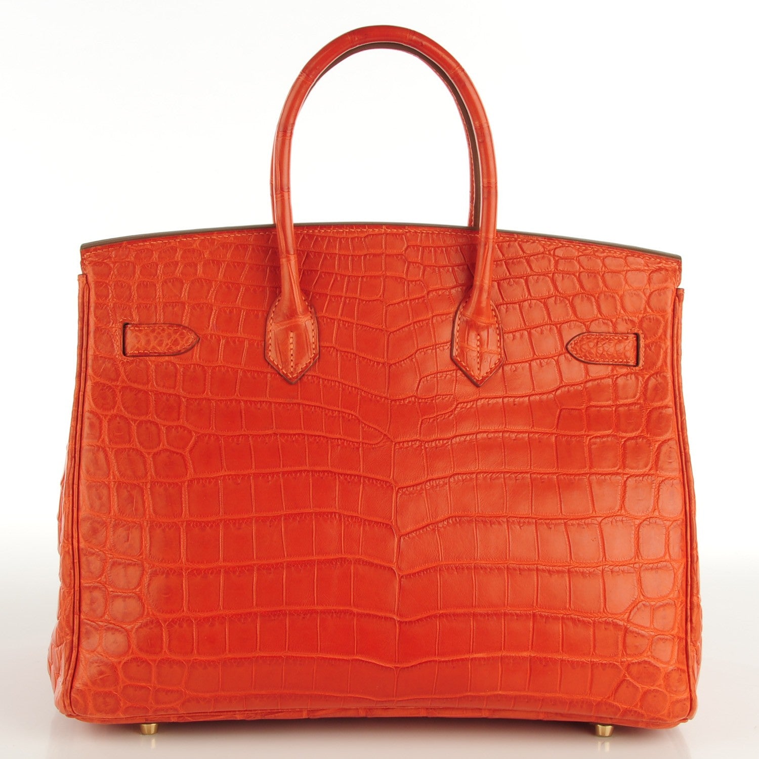 Hermes Matte Niloticus Crocodile Birkin 35 Orange 6 of 29