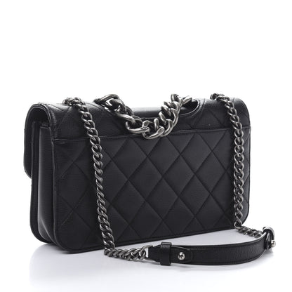 Chanel Goatskin Quilted Medium Perfect Edge Flap Black 3 of 11