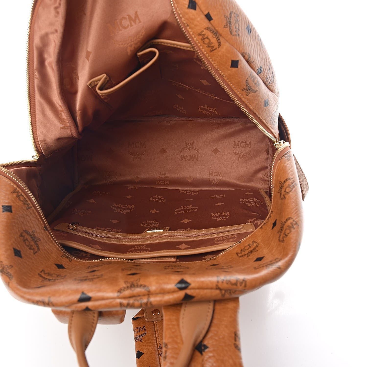 MCM Visetos Large Stark Backpack Cognac 5 of 9