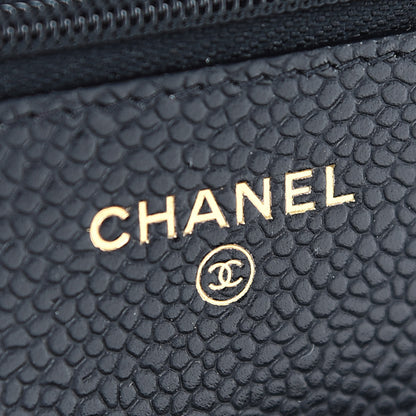 Chanel Caviar Quilted Wallet On Chain WOC Black 6 of 10