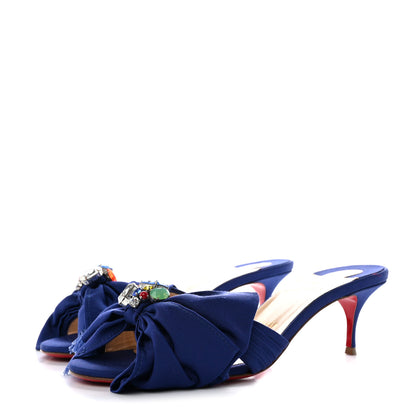 Christian Louboutin Grosgrain Marie Ann 55 Sandals 40 Blue 3 of 10