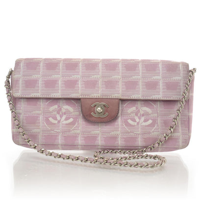 Chanel Nylon Travel East West Flap Pink 1 of 9