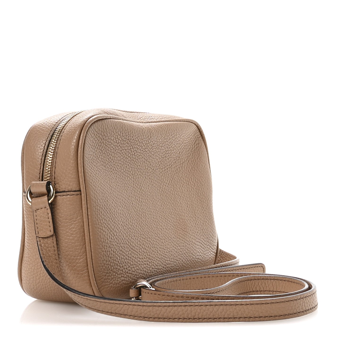 Pebbled Calfskin Small Soho Disco Bag Rose Beige
