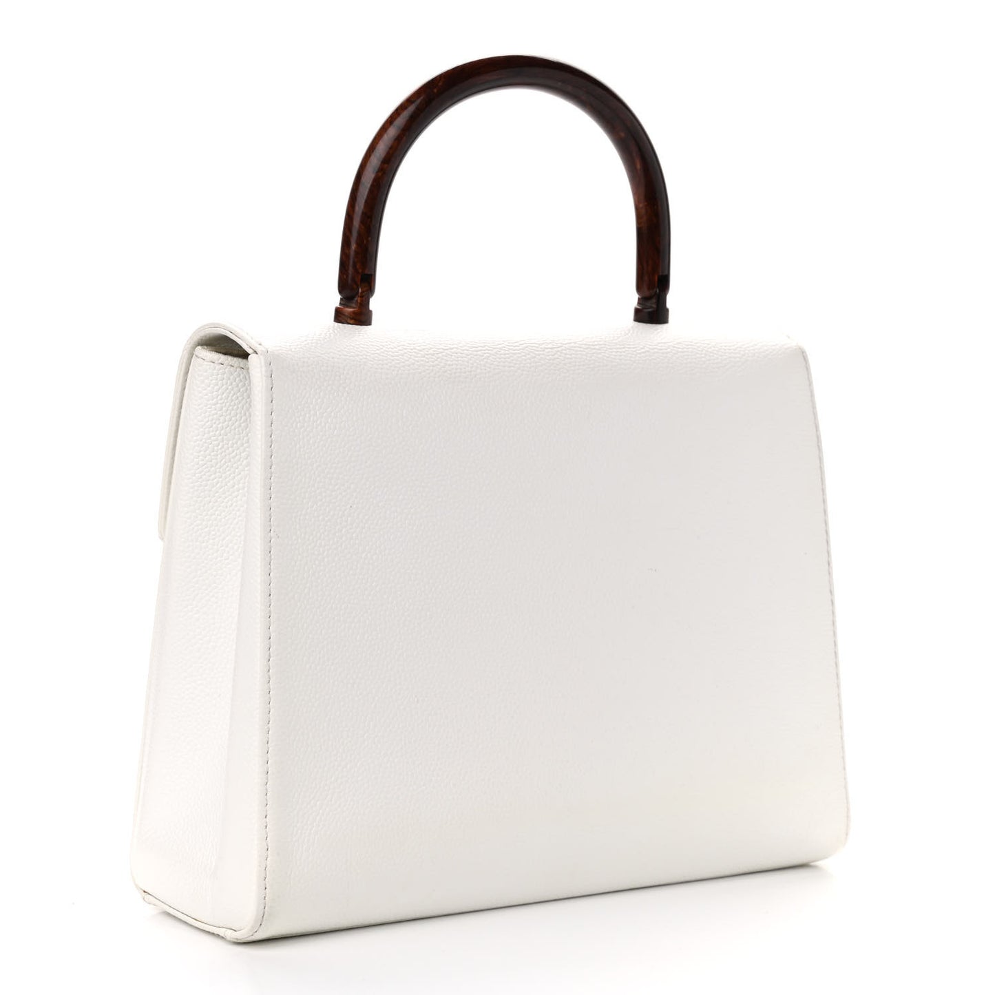 Caviar Kelly Flap Bag White