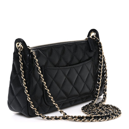 Chanel Caviar Quilted Purse With Chain Black 3 of 10