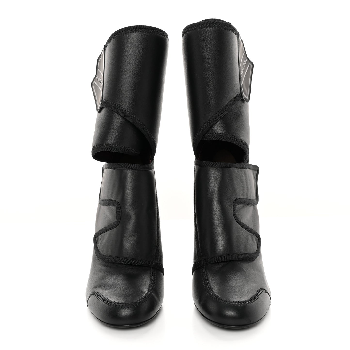 Vitello Logo Tape Promenade Ankle Boots 40 Black