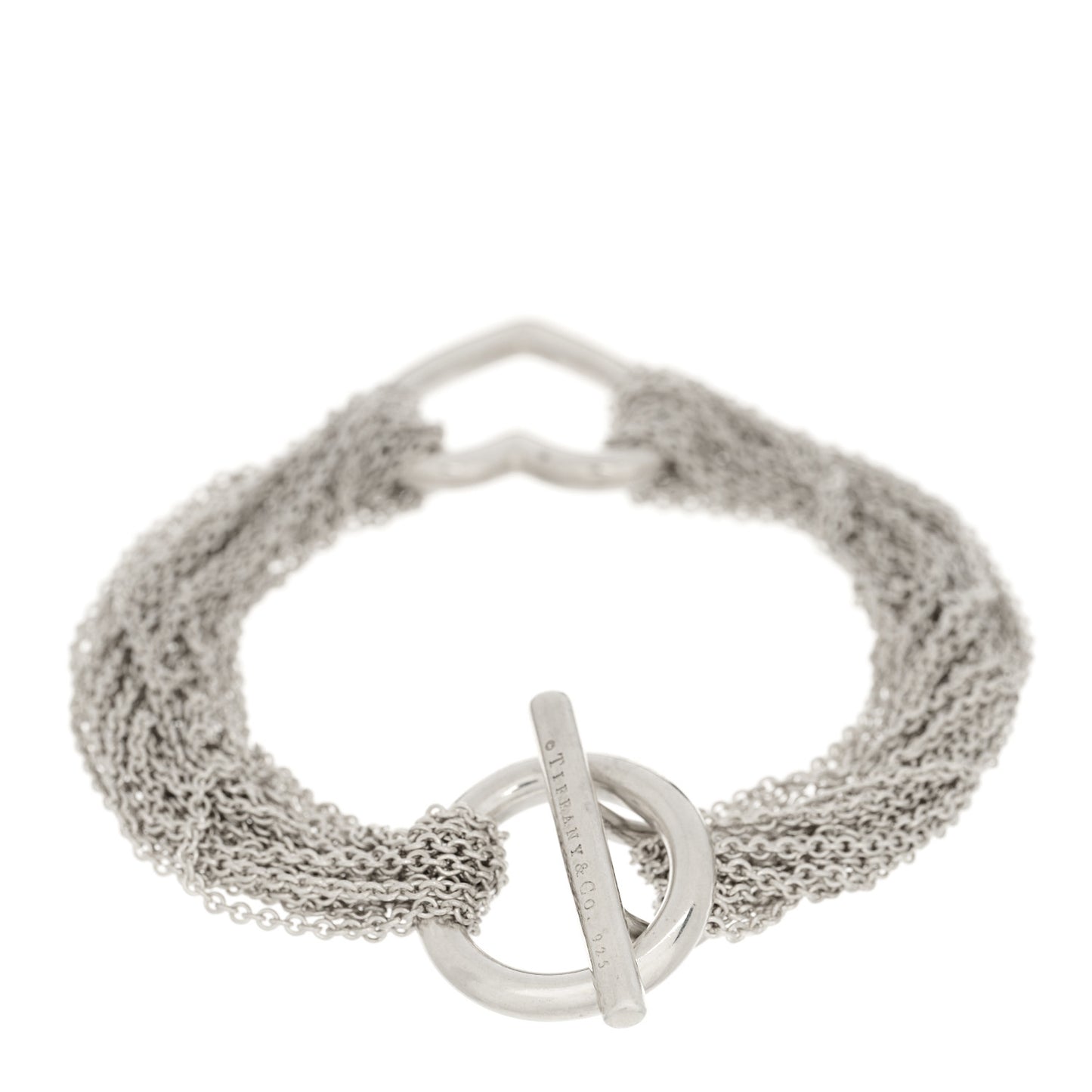 Sterling Silver Heart Mesh Bracelet