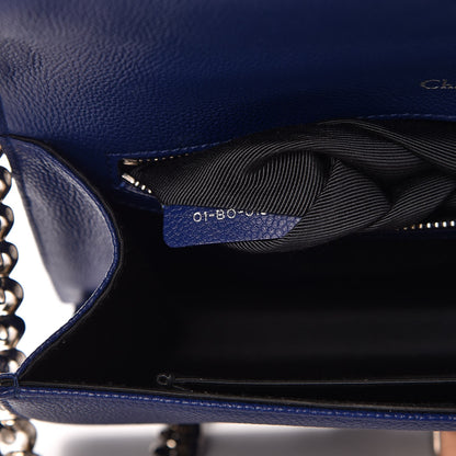 Christian Dior Grained Calfskin Medium Diorama Flap Bag Bleu De Minuit 6 of 8
