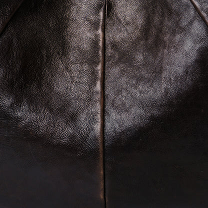 Saint Laurent Buffalo Leather Medium Mombasa Horn Bag Brown 8 of 16