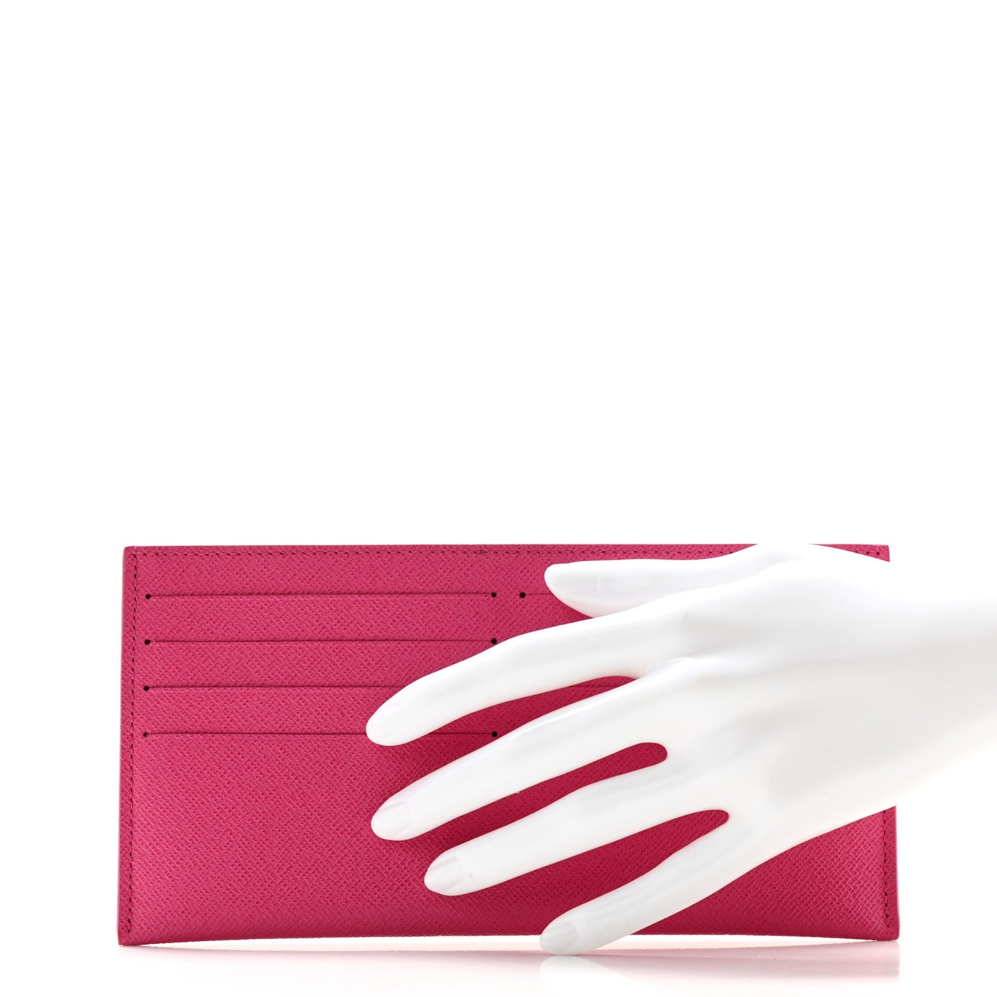 Calfskin Felicie Card Holder Insert Hot Pink