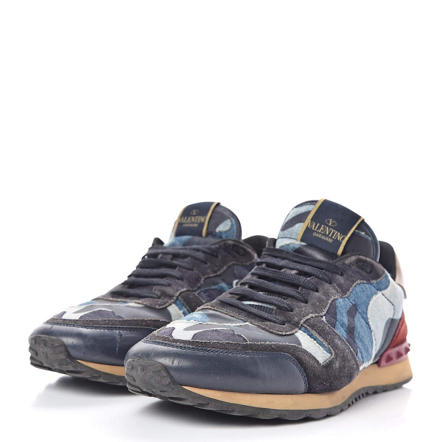 Denim Suede Camouflage Mens Rockrunner Sneakers 42 Multicolor