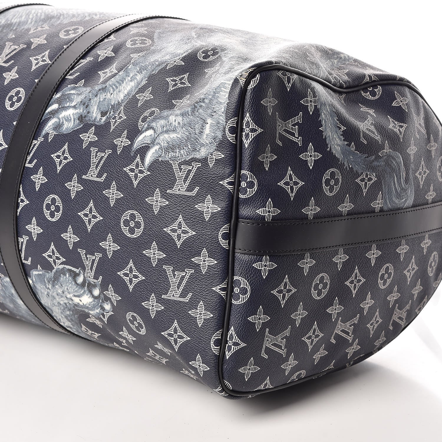 Louis Vuitton Savane Monogram Lion Chapman Keepall Bandouliere 55 Encre 6 of 12