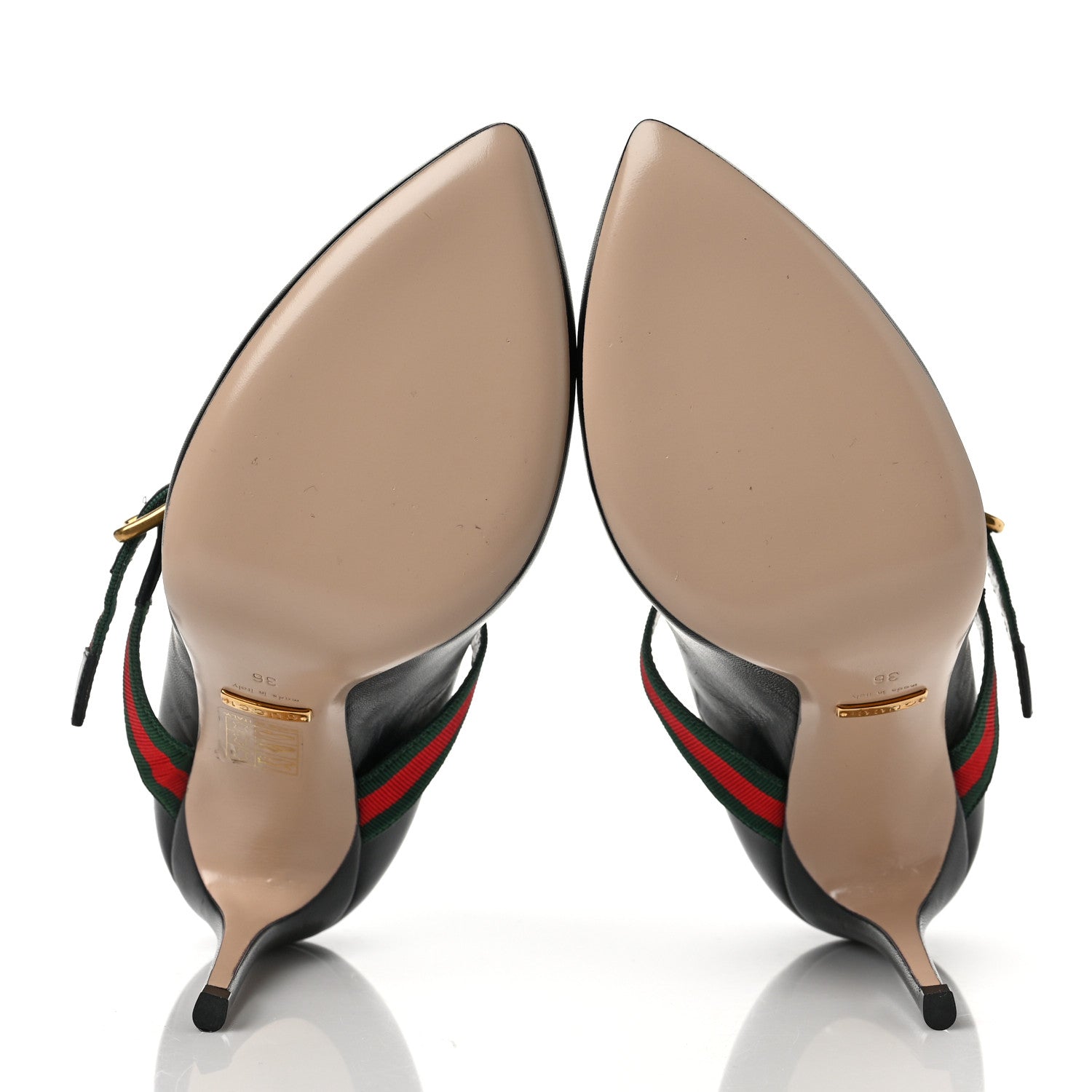 Gucci Malaga Kid Sylvie High Heel Pumps 36 Black 5 of 10