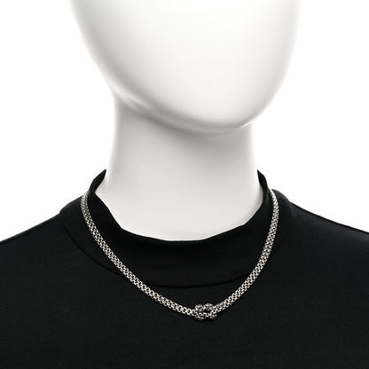 David Yurman Sterling Silver 18K Yellow Gold Knot Double Box Chain Necklace 2 of 5