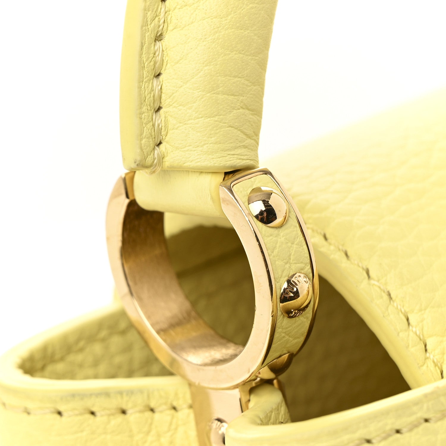 Louis Vuitton Taurillon Mini Capucines Sun Beam Yellow 23 of 27