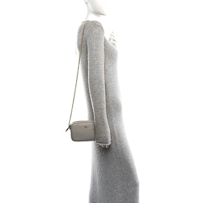 Gucci Dollar Calfskin Super Mini GG Marmont Chain Shoulder Bag Deep Grey 2 of 10
