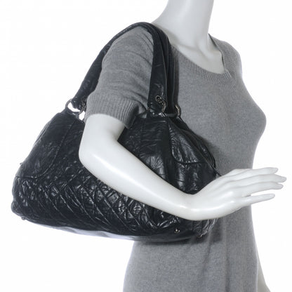 Chanel Aged Calfskin Coco Rider Bowling Bag Black 2 of 7