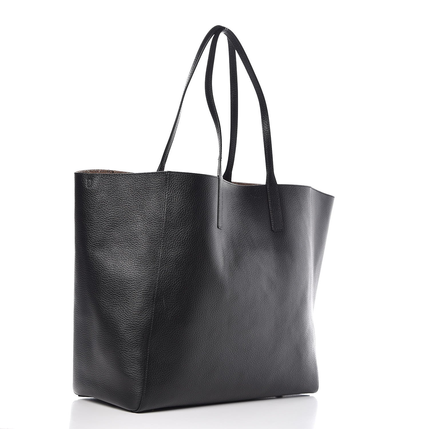 MCM Grained Calfskin Large Reversible Wandel Tote Black 4 of 12