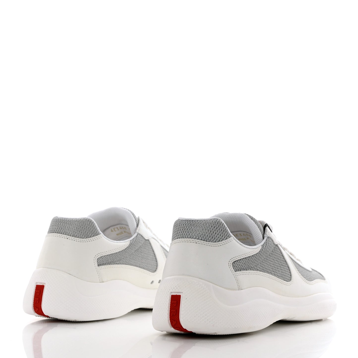 Vitello Soft Mesh Mens America's Cup Sneakers 9 White Argento