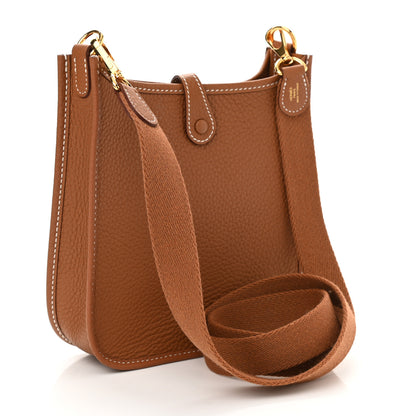 Hermes Taurillon Clemence Evelyne TPM Gold 3 of 11