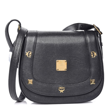 MCM Saffiano Studded Crossbody Black 1 of 10